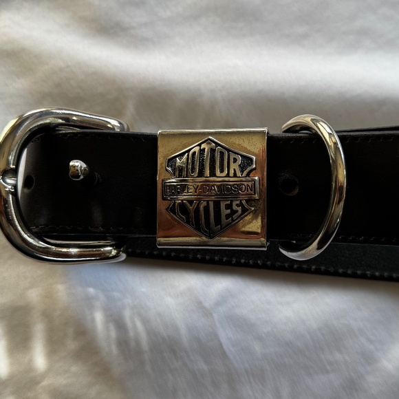 Harley Davidson Black Genuine Leather Belt M 32/34 - Picture 2 of 6